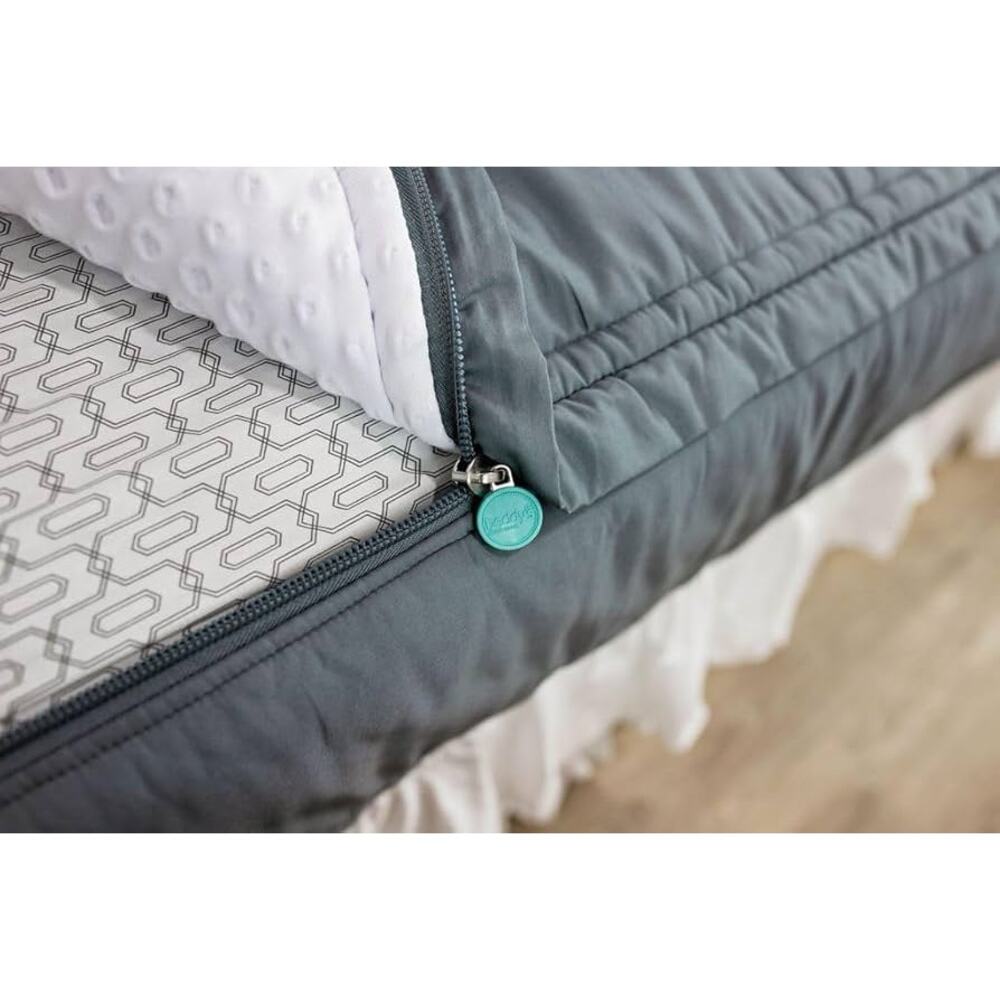 Beddy’s Toddler MINKY Reese Grey Bedding Set w/ pillowcase & sham EUC
